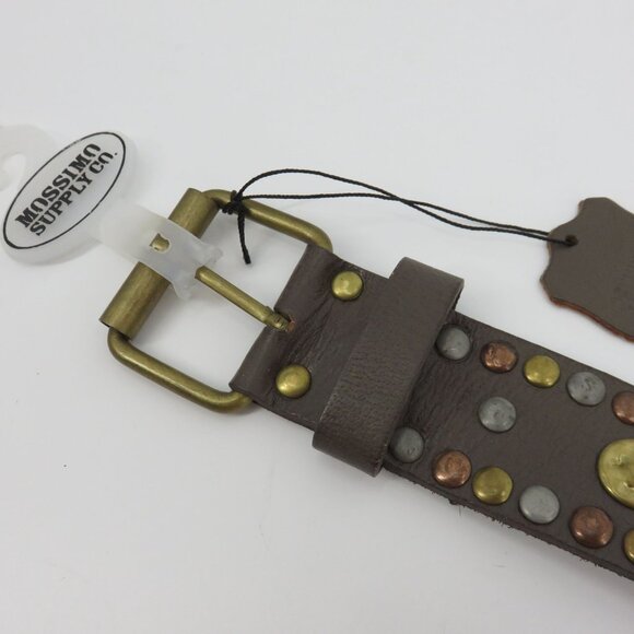 Mossimo Supply Co Women 2XL Multicolor Stud Genuine Leather Belt NEW 2009 NWT - Picture 3 of 11